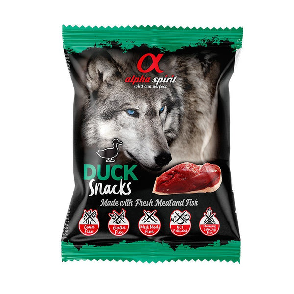 Alpha Spirit Snacks de Pato perro (24 bolsas x 50g) Caja Expositora_828.jpg